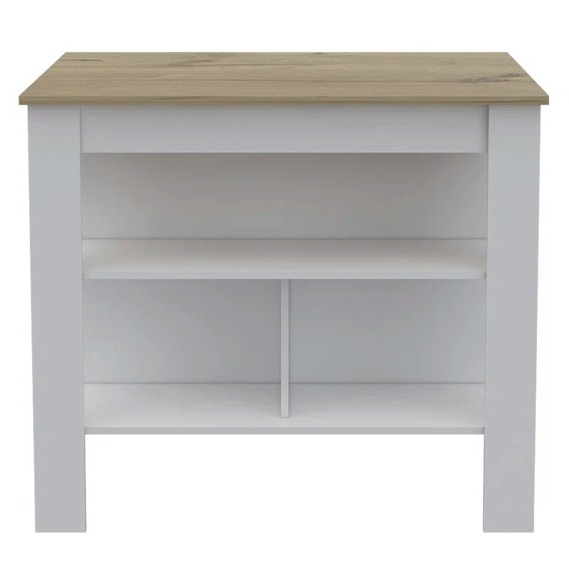 Cala 3-Shelf Wooden Kitchen Island