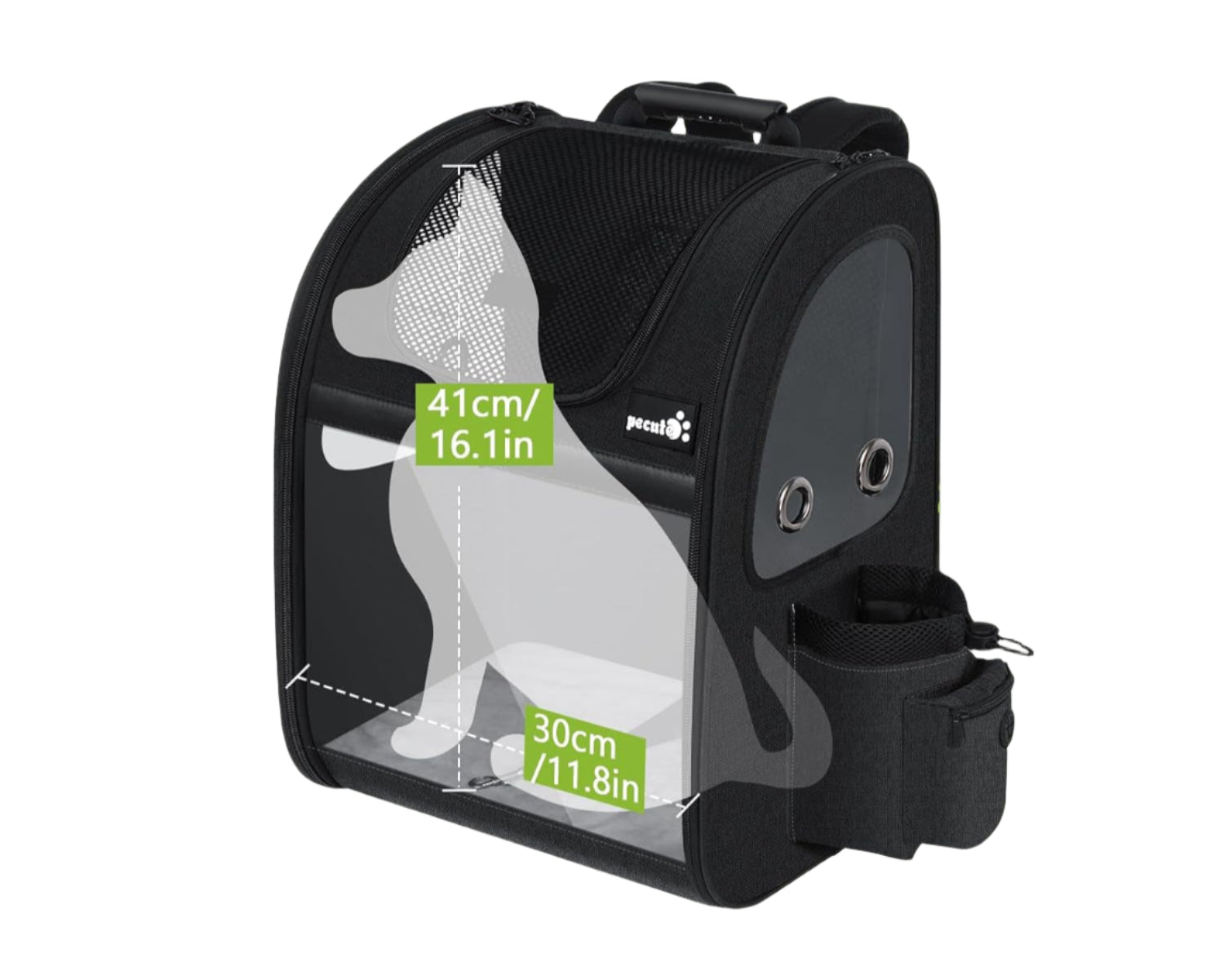 Waterproof and Expandable Pet Backpack Carrier for Small Dogs & Cats up to 18 LBs, 