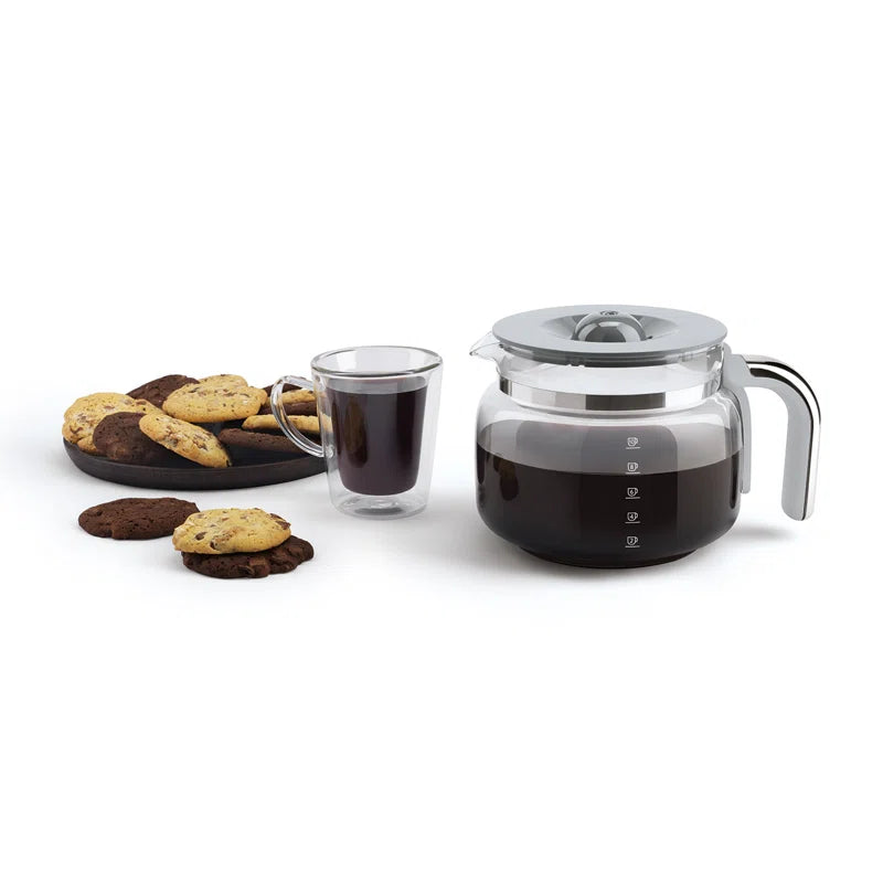 50'S Retro Style 10-Cup Drip Coffee Machine with Filter