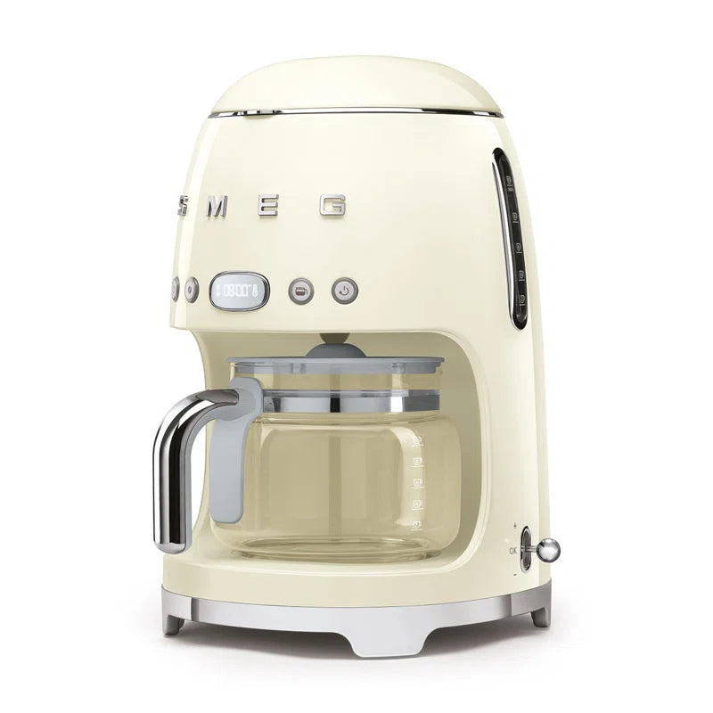50'S Retro Style 10-Cup Drip Coffee Machine with Filter