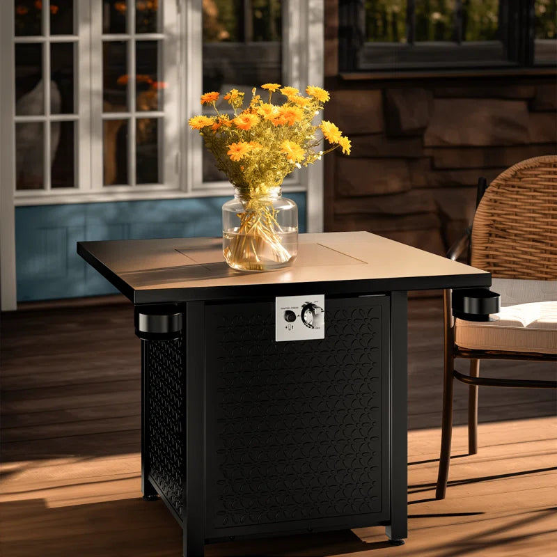 Fire Pits Outdoor Gas Fire Pit, 50,000 BTU Steel Fire Table