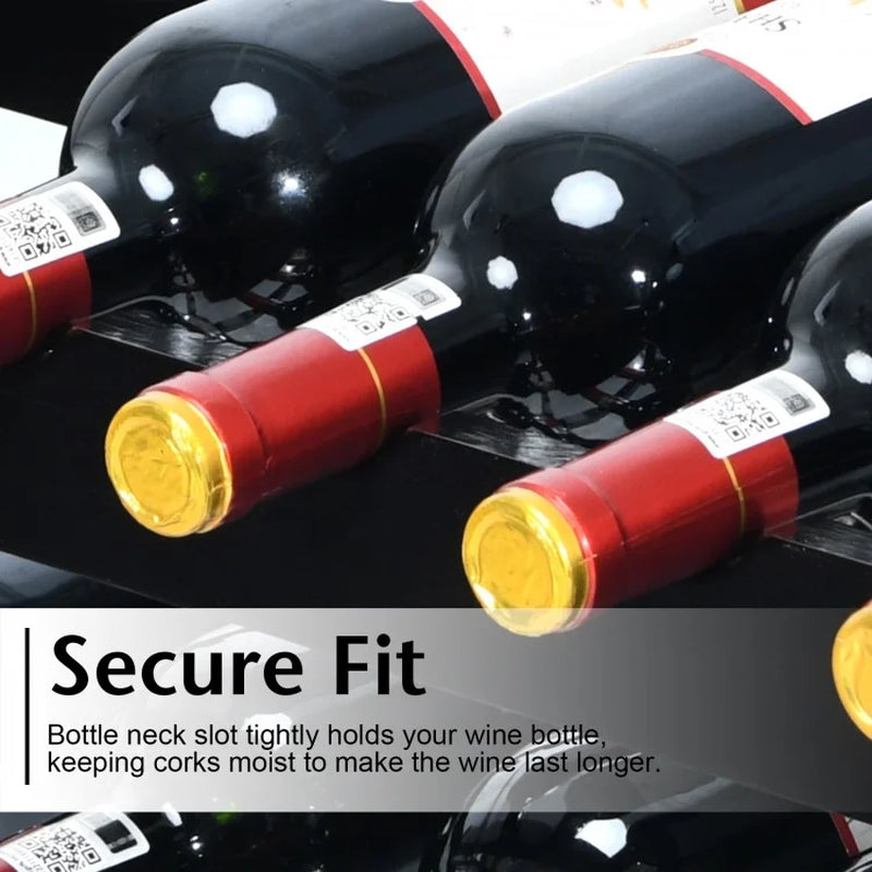 12 Bottles 2-Tier Bamboo Storage Shelf Wine Rack