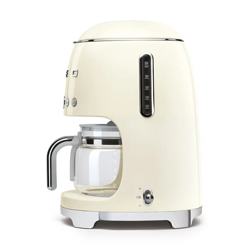 50'S Retro Style 10-Cup Drip Coffee Machine with Filter