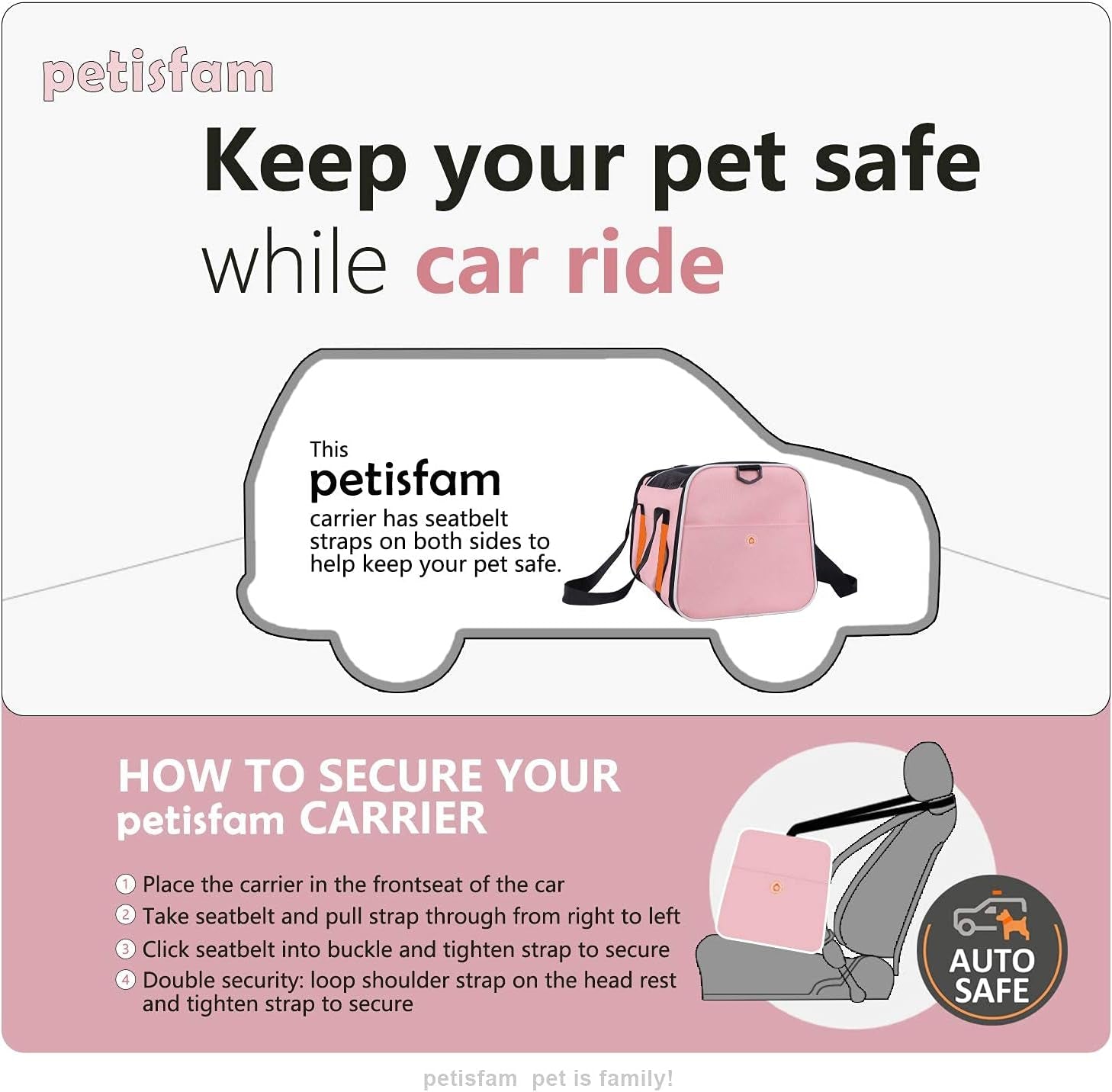 Soft Pet Carrier for Medium Cats and Small Dogs with Cozy Bed, 3 Doors, Top Entrance | Airline Approved, Escape-Proof, Breathable, Leak-Proof, Easy Storage (Pink)