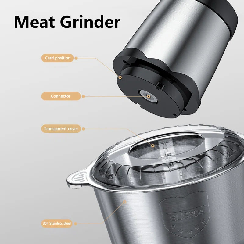 2L Multi Use Food Chopper Meat Grinder Electric Processor Blender Mincer