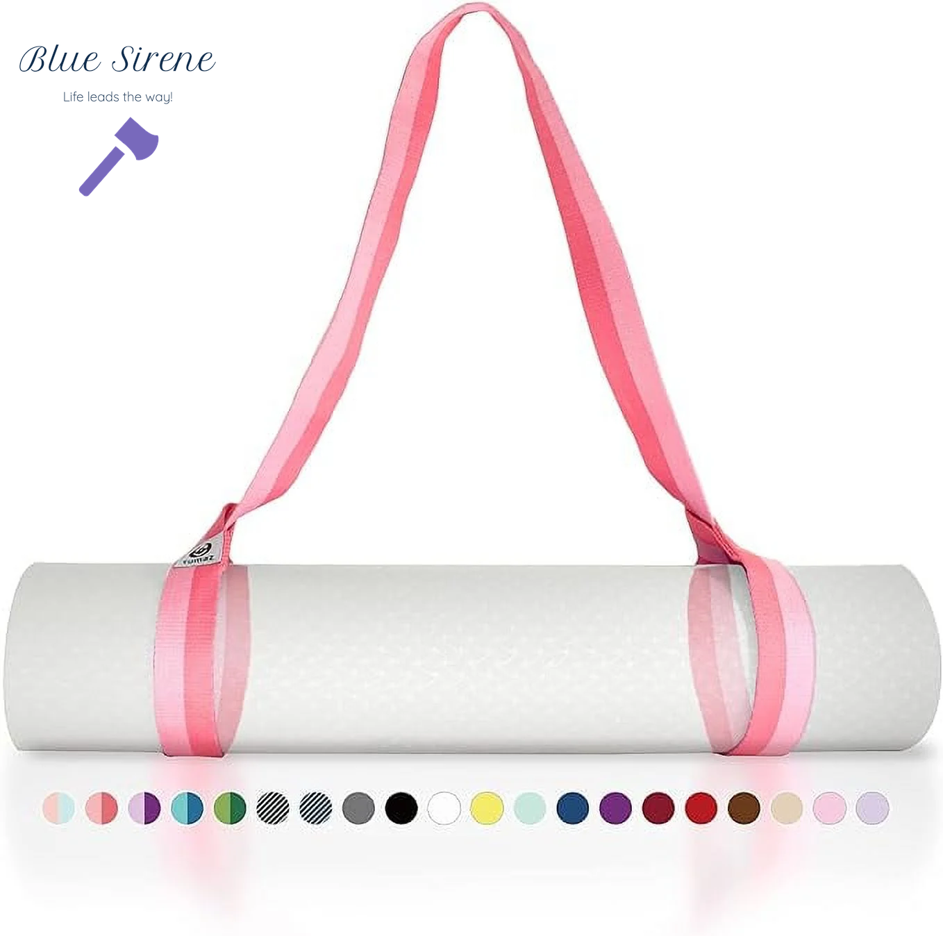 Tumaz Yoga Mat Holder (Mat Not Incl.), Adjustable Yoga Mat Carrier, Turquoise