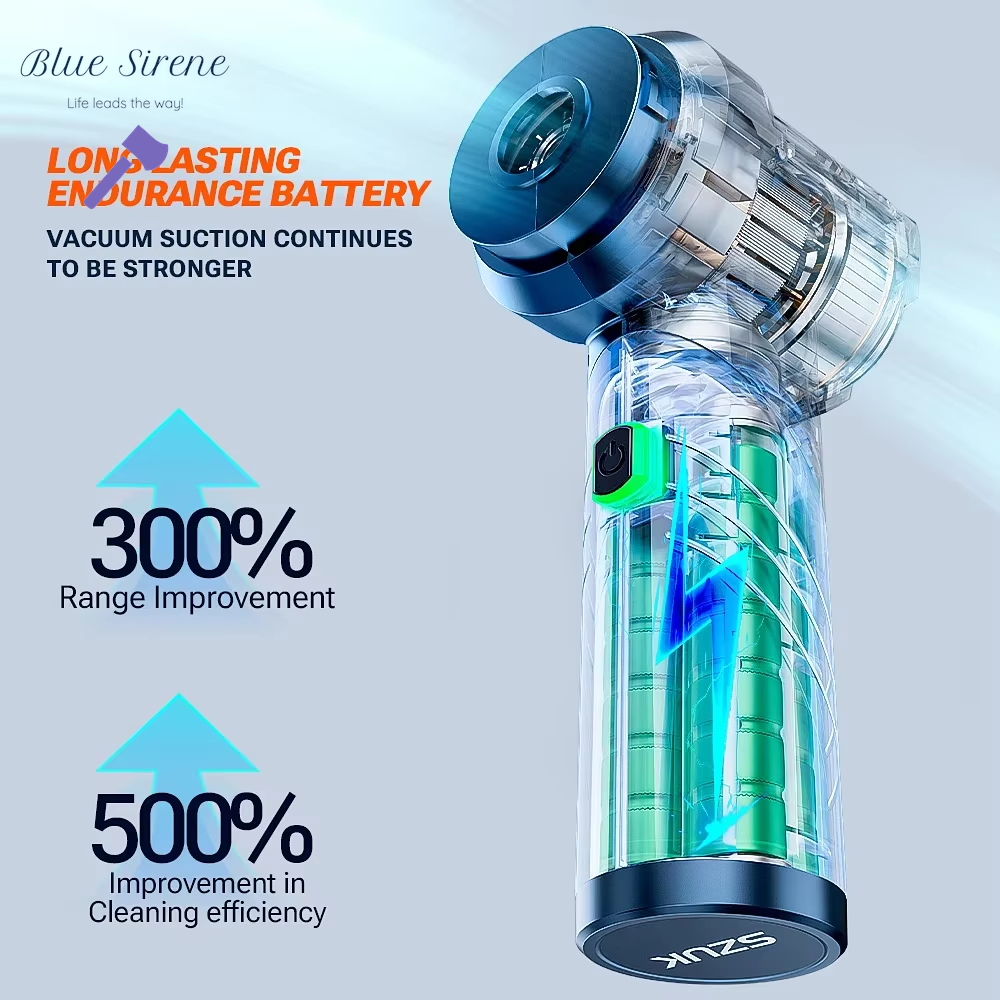 SZUK NEW Foldable Car Vacuum Cleaner Portable Handheld Mini Vacuum Cleaner Strong Suction Cleaning Machine Car Wireless Cleaner