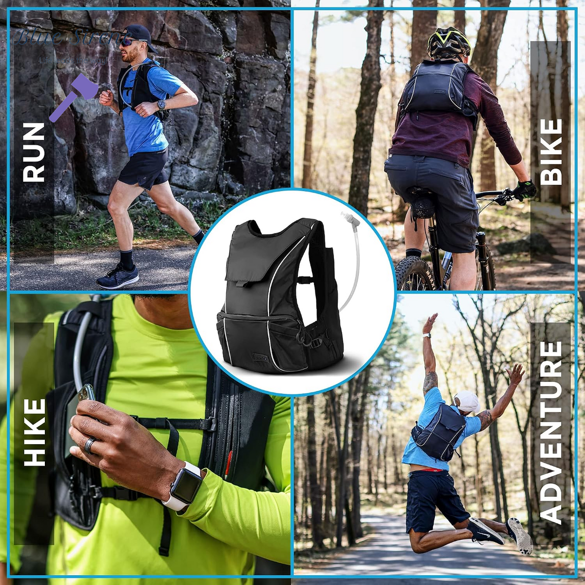 Drankful Adventure Pack | Part Running Vest, Part Hiking Backpack | Hybrid Hydration Pack for Mountain and Trail Running, Biking, Hiking | Ultra-Versatile Hydropack Running Backpack | Bladder Included