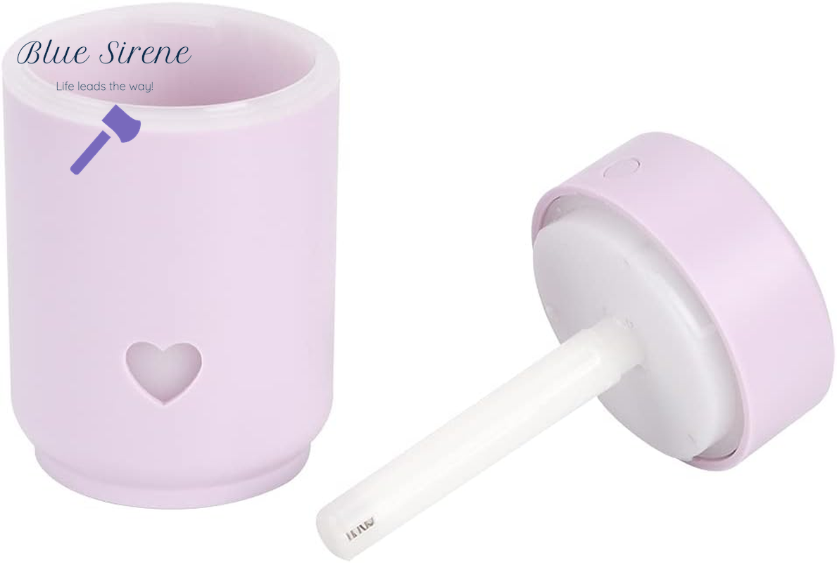 Humidifier, Air Humidifier Large Water Tank Energy Saving Two Spray Mode, Mini Lightweight Portable Cool Mist Humidifiers for Bedroom Dorm Rooms Living Rooms Office Daily Use 220Ml (Purple)